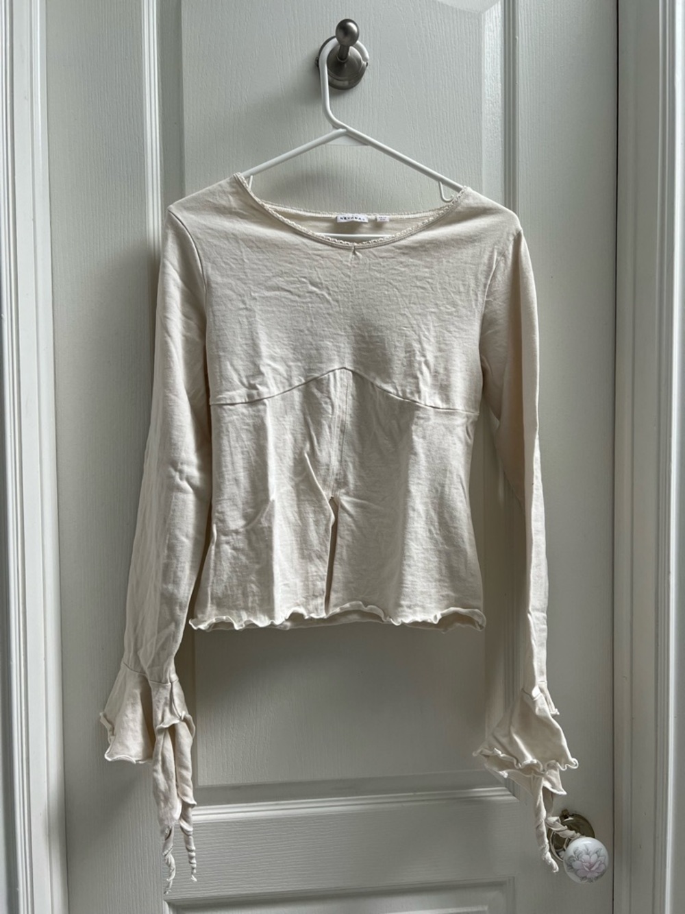 2000s Cream Long Sleeve